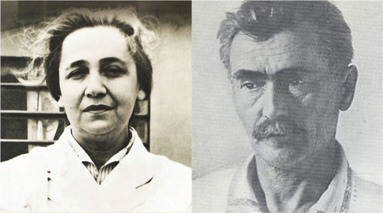 Foto de Lya Ímber de Coronil y Vasyl Krichevski, nacidos en Ucrania que murieron en Venezuela