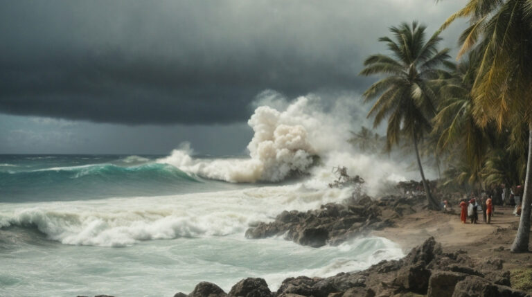 Terremoto 1530 Nueva Toledo representación realizada por Inteligencia Artificial