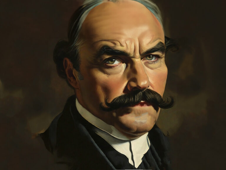 Retrato a color de Juan Francisco de León, realizado con Inteligencia Artificial e intervenido con photoshop