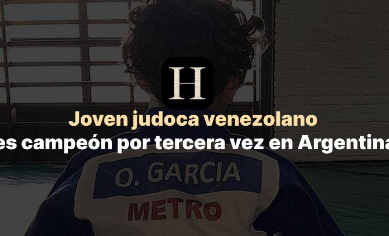 Joven judoca venezolano es campeón por tercera vez consecutiva.
