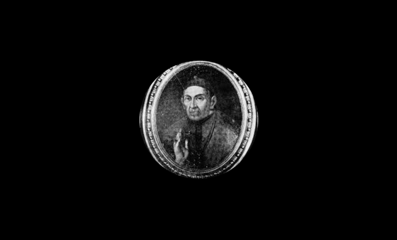 Retrato de Rodrigo de Bstidas primer obispo de Venezuela.