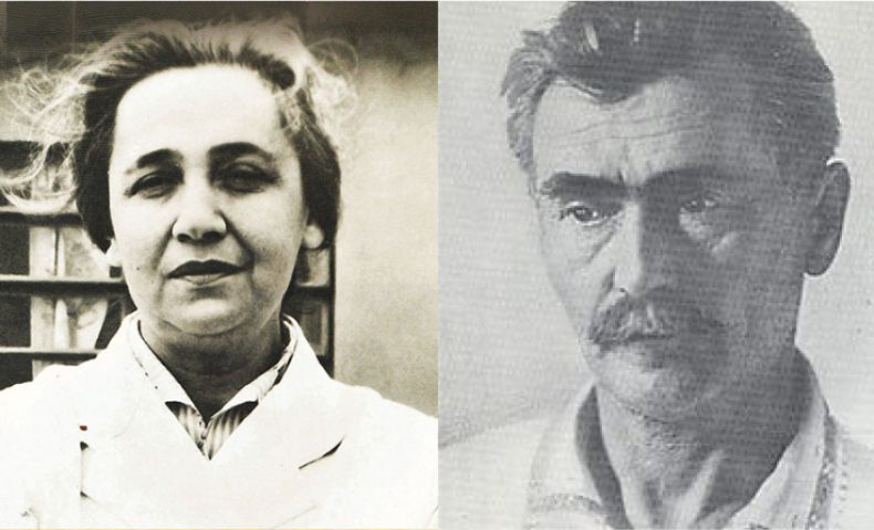 Foto de Lya Ímber de Coronil y Vasyl Krichevski, nacidos en Ucrania que murieron en Venezuela